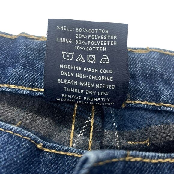 Smiths Workwear Mens 42X30 Dark Wash Flannel Lined Heavy Duty Straight Leg Jeans - Picture 4 of 5